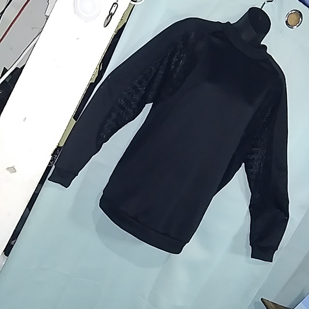 ADIDAS 🖤 BLACK SWEATER LONG SLEEVES SLEEVE ARE TRANSPARENT